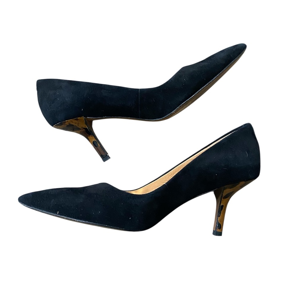 Coach Zoee Suede leopard heel pumps